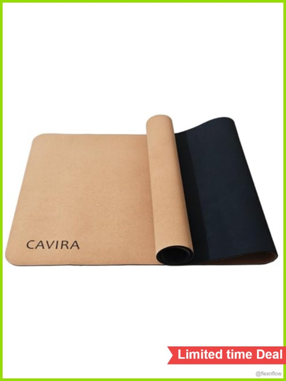 Cork & Rubber Yoga Mat 5mm Thick Non-Slip for Hot Yoga Pilates Fitness